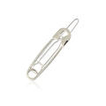 Fermaglio per capelli a spilla di sicurezza argento lucido dal design minimalista - Argento
