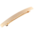 Minimalist matte champagne gold alloy hair clip with brushed texture on white background - Brushed Gold