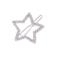 Elegante fermaglio per capelli a stella d'argento con strass per acconciature - Stile Zirconia / Argento
