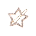 Elegante fermaglio per capelli a stella dorata con cristalli e perle da donna - Stile Zirconia / Oro