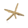 Modische Haarspange in Seesternform mit strukturierter goldener Hammerschlag-Optik - Gold