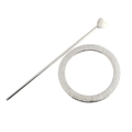 Minimalist silver alloy hair bun cage with heart-shaped hairpin and brushed metal finish - Heart Stick, Textured Silver