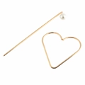 Set di forcine per capelli in lega dorata a cuore con perla finta lucida decorativa - Stile Perla Dorata / Oro