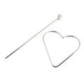 Set di forcine per capelli a forma di cuore in lega d'argento lucido per donne - Stile Cuore Argento / Argento