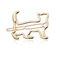 Pinza para el pelo de gato dorado minimalista con diseño hueco para accesorios mujer - Estilo de Gato / Dorado