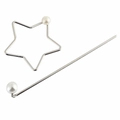 Fermaglio per capelli a stella in argento con perla per un'acconciatura quotidiana elegante - Bastoncino con Perle / Argento