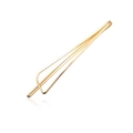 Minimalistische goldene Haarklammer aus Metall mit schlankem parallelem Stabdesign - Kleiner Messer Geometrischer Stil