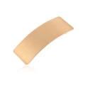 Fashion rectangular brushed rose gold metal hair clip with curved spring design - Brushed Gold