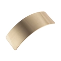 Detail of golden rectangular hair clip featuring a high-quality brushed metal texture - Narrow Brushed Gold