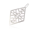 Minimalistische zilveren holle geometrische haarspeld met zigzagpatroon - Zilver