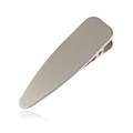 Eleganter Haarclip aus mattem Silbermetall mit gebürstetem Finish und Entenschnabel-Design - Mattsilber
