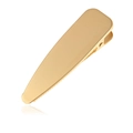Barrette à cheveux élégante en métal doré mat avec finition brossée pour coiffure - Or Mat