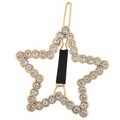 Eleganter goldener Haarclip in Sternform mit funkelnden Strasssteinen am Metallrahmen - Stern KC-Gold