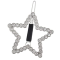 Elegante horquilla de estrella plateada con pedrería brillante y agarre antideslizante - Estrella Plateado Mate