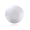 Minimalistische runde Perlenbrosche mit glänzendem Finish auf reinweißem Hintergrund - Silber
