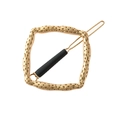 Irregular matte gold geometric hair clip with crater texture and vintage metal design - Irregular Hammered Style / Matte Gold
