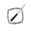Irregular silver hair clip with hammered texture and geometric frame on white background - Irregular Hammered Style / Matte Silver