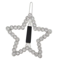 Pinza para el pelo estrella plateada con brillantes pedrería y agarre suave - Estrella Plateado