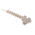 Barrette à cheveux étincelante avec strass et perles sur base en alliage doré - Style Strass Ton Or