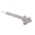 Barrette élégante en alliage argenté avec strass brillants pour coiffure de mariée - Style Strass Argent