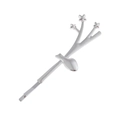 Sleek silver star and branch hair clip for women featuring a polished minimalist design - Silver