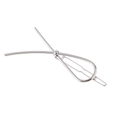 Fermaglio per capelli minimalista in metallo argento con finitura a specchio lucida - Argento
