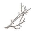 Barrette à cheveux corail argentée au design de branche en alliage texturé - Argenté