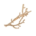 Pince à cheveux dorée en forme de branche, épingle élégante motif corail chic - Doré