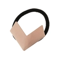 Elegante elastico per capelli con metallo spazzolato a forma di V color oro rosa - Finitura Spazzolata / Oro rosa