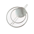 Fermaglio per capelli geometrico argento in lega lucida con design minimalista donna - Argento