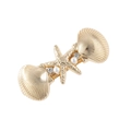 Elegante molletta dorata con stella marina, conchiglie, perle e strass luccicanti - Oro
