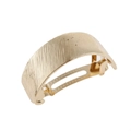Fermaglio dorato rettangolare arcuato con texture metallo spazzolato e molla - Oro