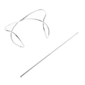 Set de pinces à cheveux en métal argenté courbé avec cage à chignon au design minimaliste - Argenté