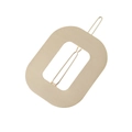 Fermaglio per capelli rettangolare minimalista in oro opaco con angoli arrotondati - Oro Spazzolato