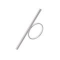 Minimalist geometric silver ring featuring an architectural long bar design on white background - Silver