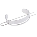Polished silver metal hair cuff and pin set for minimalist bun styling on white background - Silver