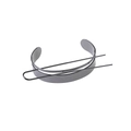 Horquilla minimalista de metal gris plomo y conjunto de brazalete semicircular para el pelo - Color gunmetal