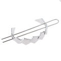 Fermaglio per capelli minimalista in argento con rombi geometrici e finitura lucida - Argento