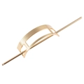 Elegante fermaglio per capelli in lega di zinco oro con design cavo e finitura spazzolata - Spazzolato / Oro