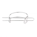 Spilla per capelli in lega d'argento minimalista con gabbia geometrica ad arco vuoto - Argento