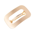Rechteckige Haarspange in Champagnegold mit gebürsteter Metalloberfläche und Federclip - Gold, Gebürstet
