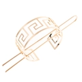 Conjunto de corona y horquilla de pelo dorado calado en estilo vintage tradicional - Dorado