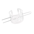 Set per capelli vintage in argento con gabbia traforata e forcina a forma di U abbinata - Argento