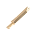 Unique gold metal sword shaped hair clip with polished alloy finish for women - Gold