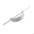 Set di forcine per capelli minimalista in metallo spazzolato con polsino e bastoncino - Argento, Spazzolato