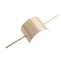 Forcina per capelli a forma di U in metallo spazzolato dorato quadrato minimalista - Stile Quadrato / Oro