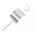 Set fermacapelli minimalista argento con fibbia geometrica e forcina con cuore - Stile Cuore / Argento