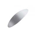 Fermaglio per capelli ovale argento minimalista con trama in metallo spazzolato - Argento