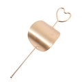 Minimalist gold brushed alloy hair slide set with hollow heart-shaped hairpin and buckle - Hollow Heart Style / Gold, Brushed