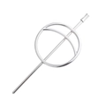 Minimalistisches silbernes geometrisches hohles Legierungs-Haarnadel- und Clip-Set - Silber